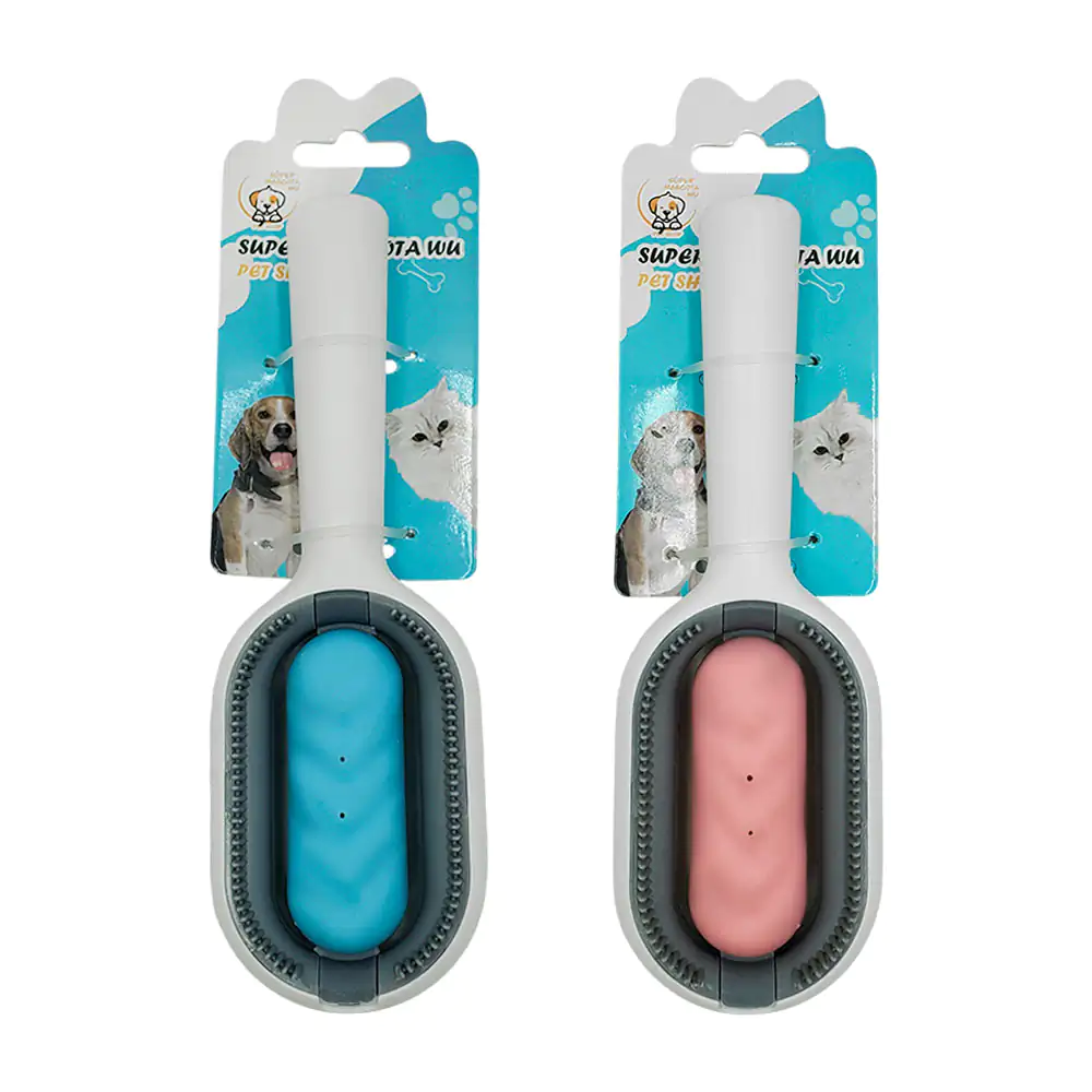 Cepillo para mascota con cerdas de plástico, diseño ergonómico + tanq…