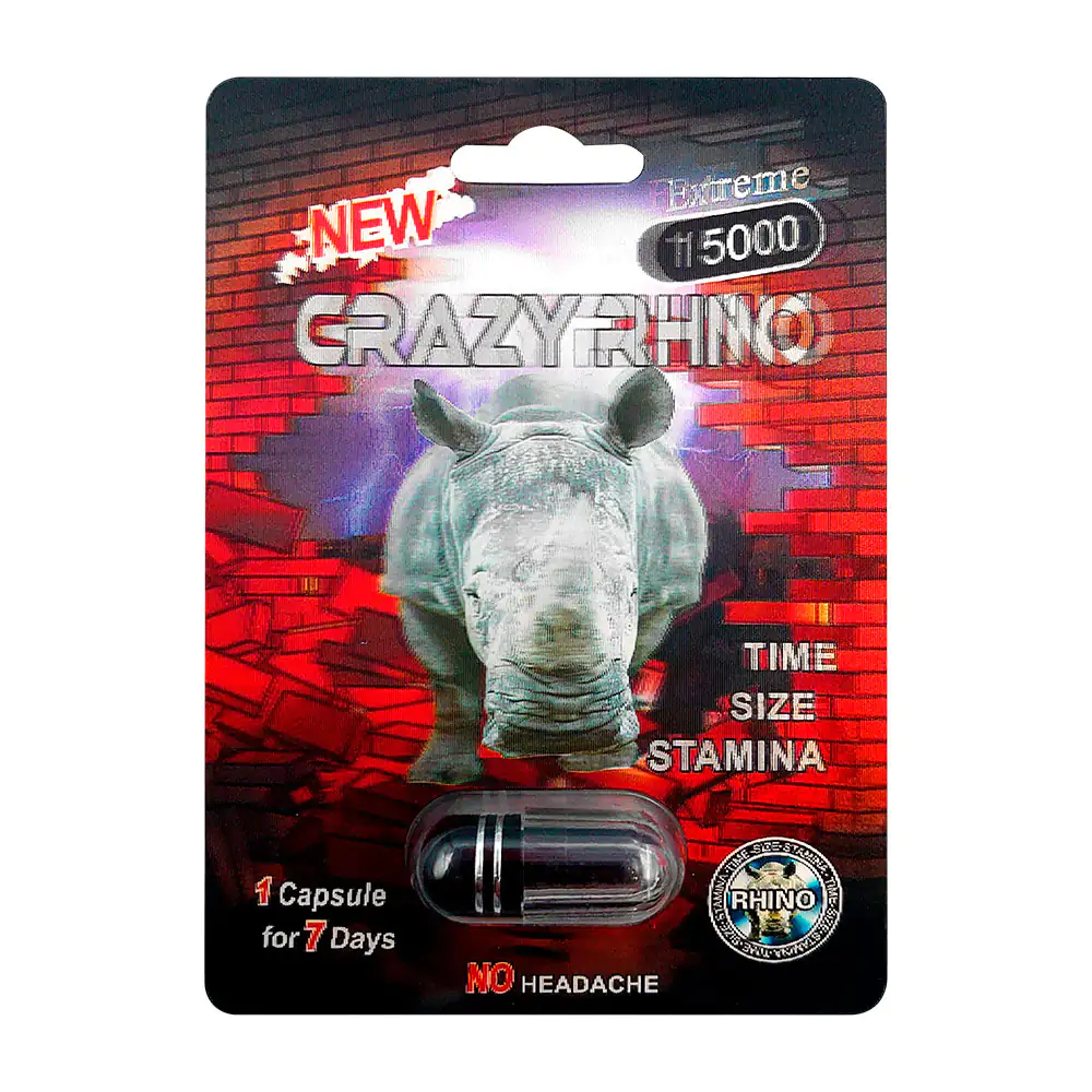 1pz pastilla crazy rhino para aumentar el tamaño y duración del acto …