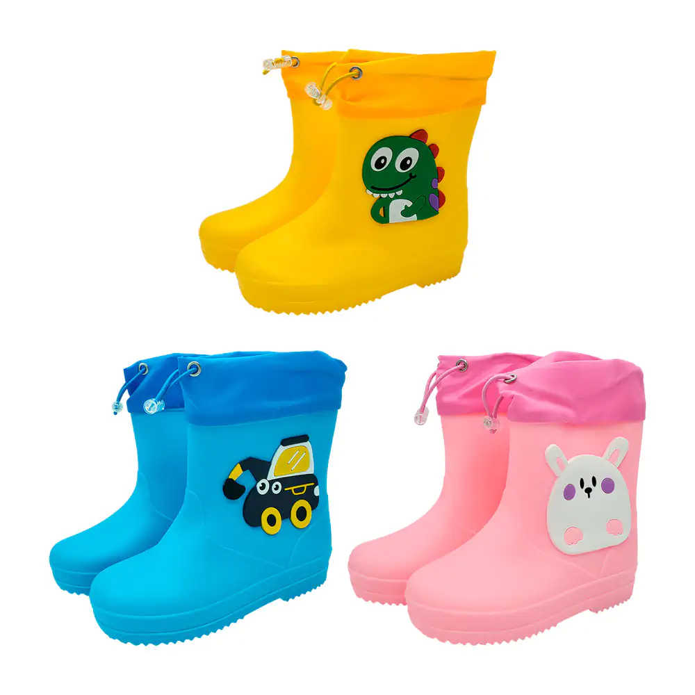 Par de botas impermeables con diseño infantil y broche de seguridad, …