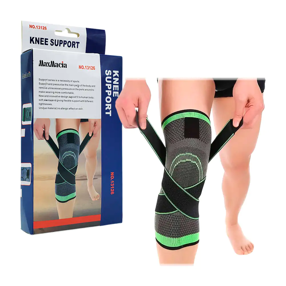Rodillera ortopédica elástica ajustable con banda de velcro / knee su…