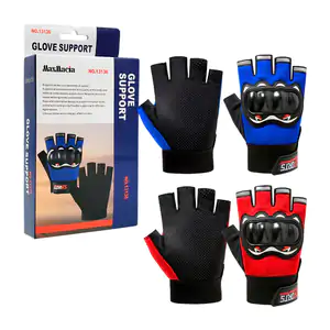 Guantes tácticos de medio dedo, protección en nudillos, variedad de c…