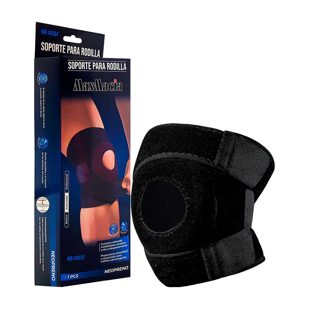 Rodillera para soporte ortopédica de tela ajustable con banda de velc…