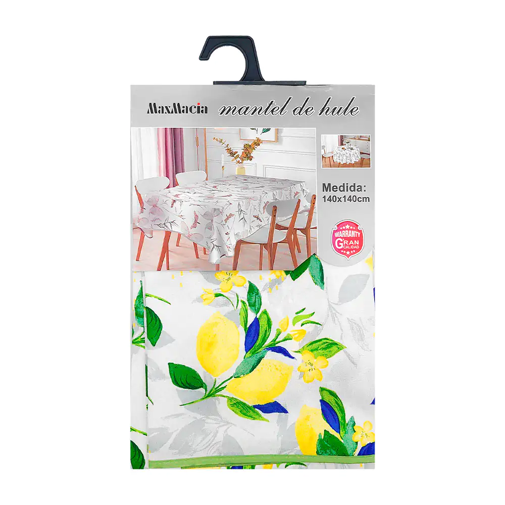 Mantel maxmacia con estampado moderno, temática de limones, 140x140cm…