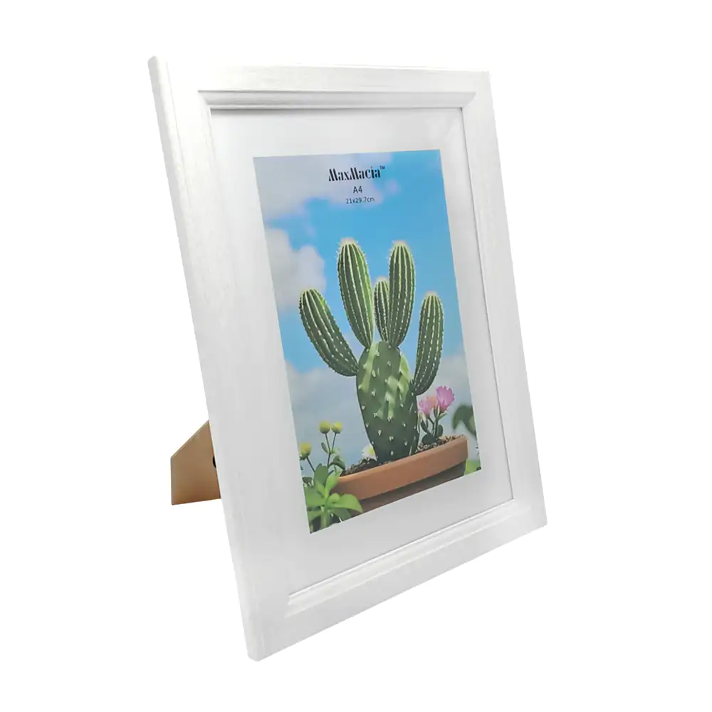 Portarretrato con marco estilo de madera blanca, 21x29.7cm + soporte …