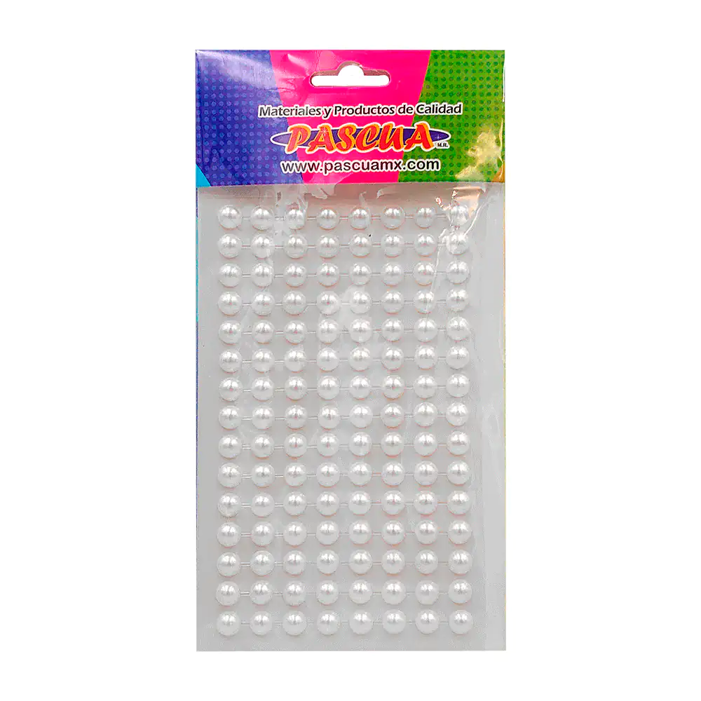 Planilla pascua con 120 mini perlas adhesivas ideal para decorar