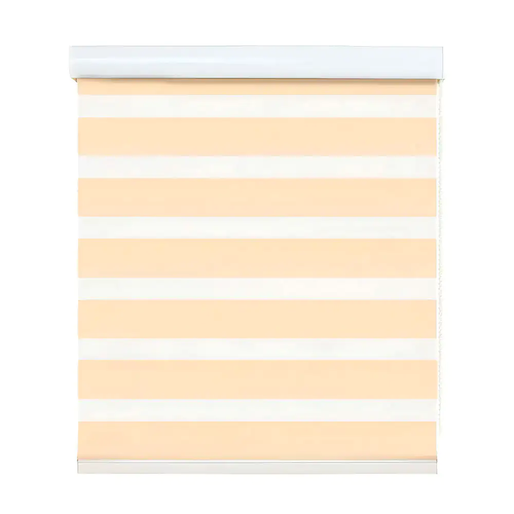 Persiana cortina enrollable color beige, doble capa para día y noche,…