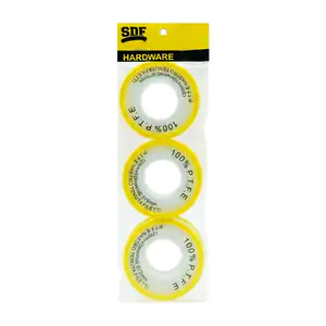 Paquete con 3 cintas de teflón sella roscas, 12mmx10mx0.075mm / 19-00…