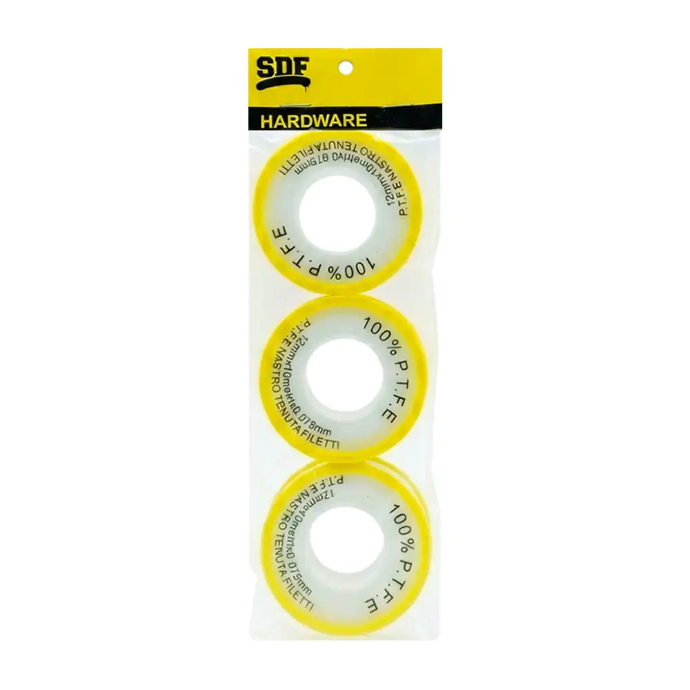 Paquete con 3 cintas de teflón sella roscas, 12mmx10mx0.075mm / 19-00…