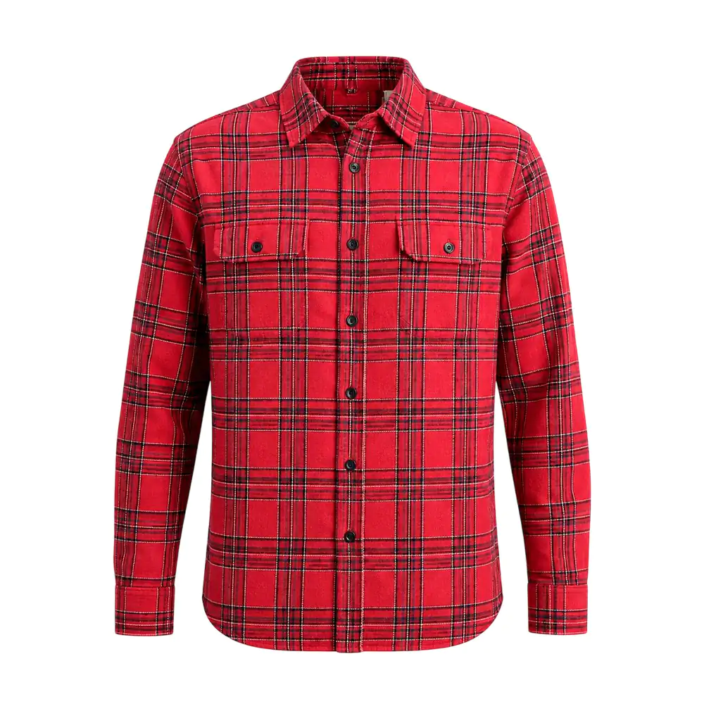 Camisa levis original de franela, manga larga, tono rojo + bolsillos,…