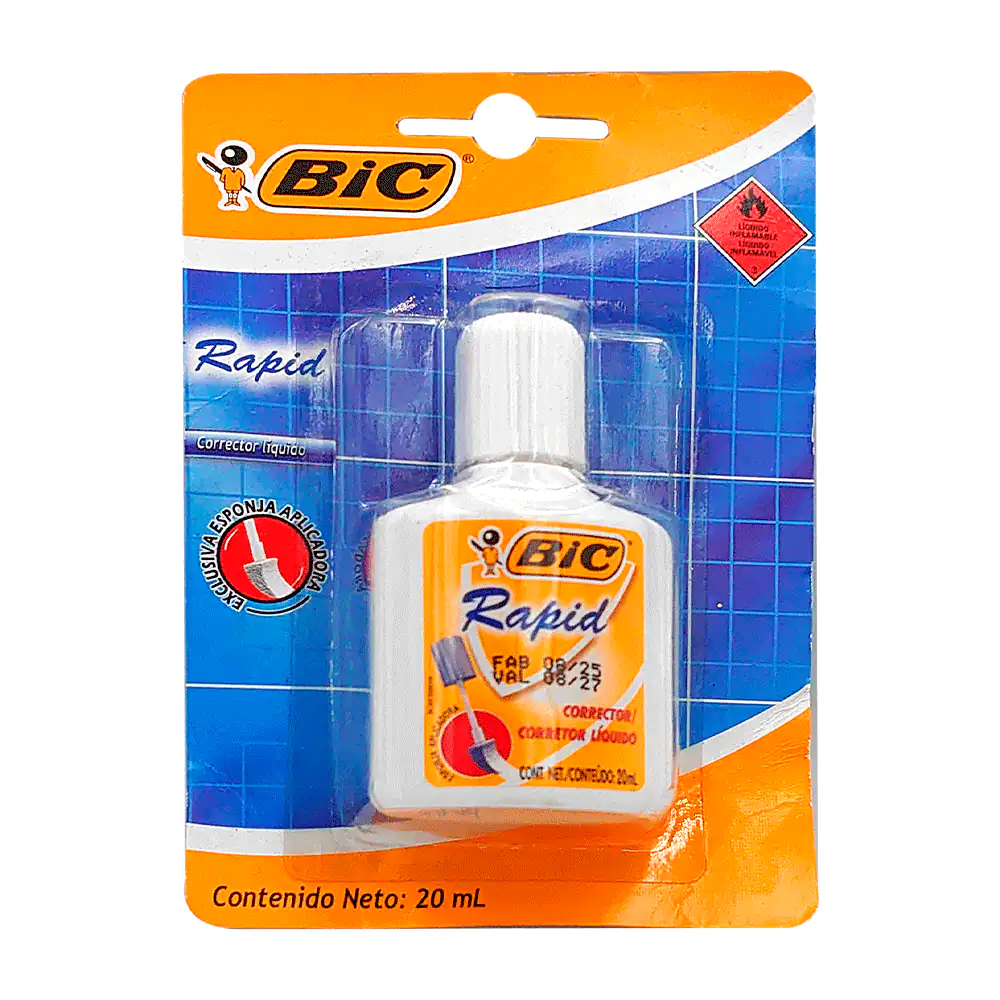 Blíster con corrector líquido bic de 20ml con esponja aplicadora / 20…