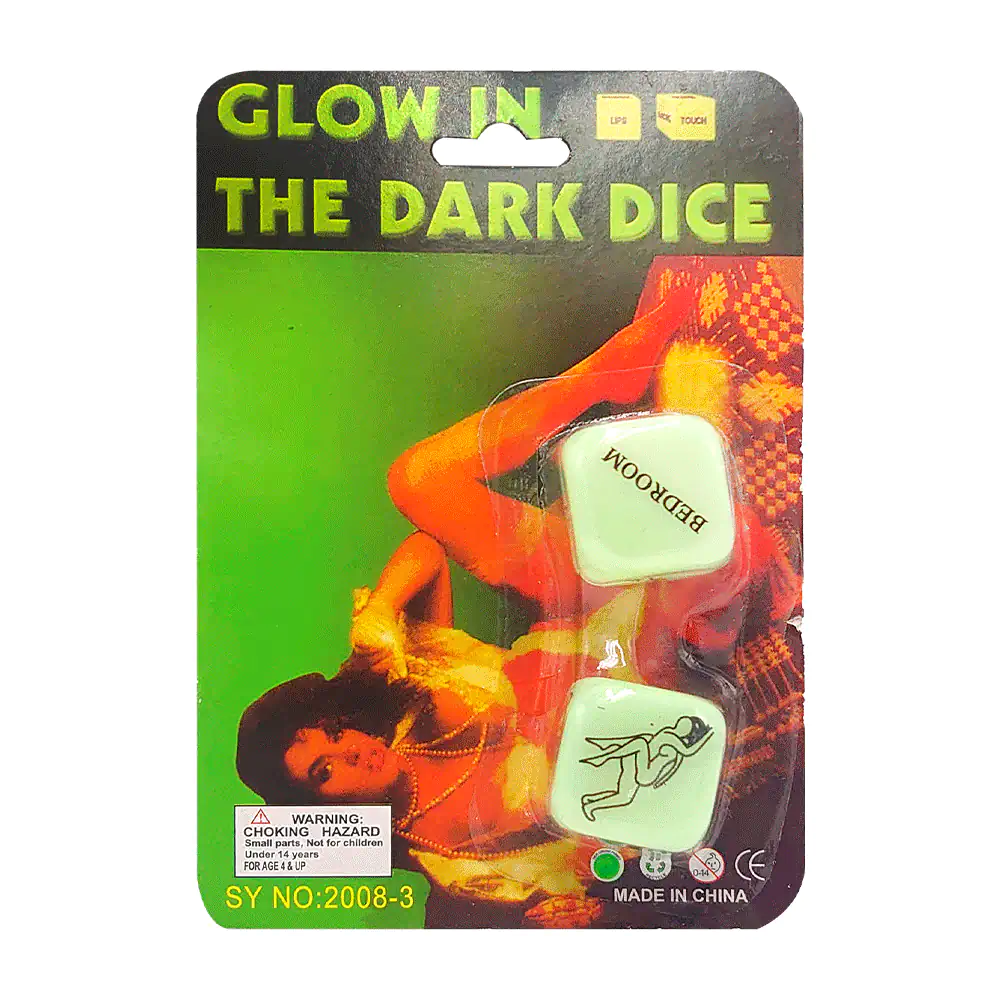 Blíster con par de dados eróticos para parejas, fluorescentes / 23202…