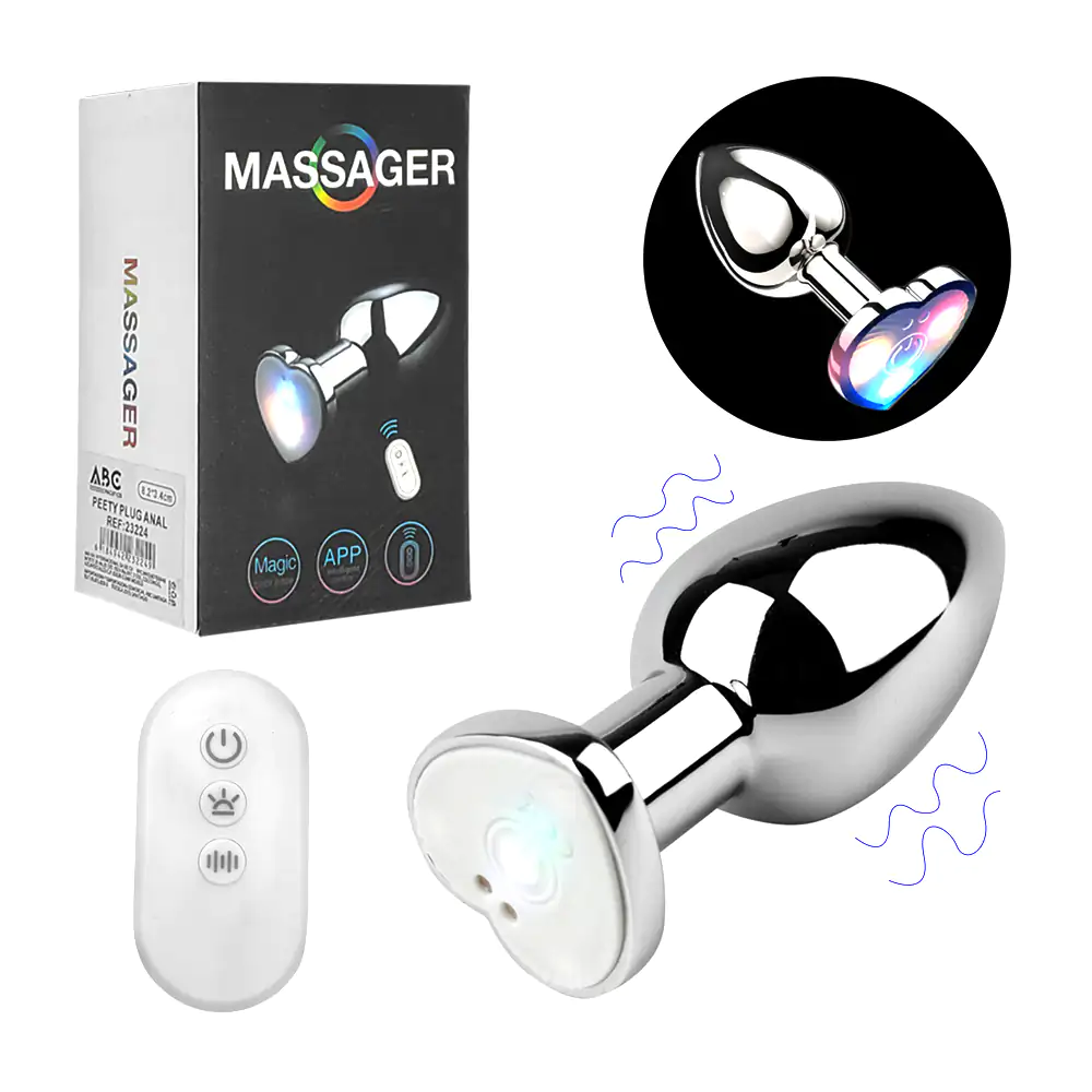 Plug metálico con luz rgb y 10 modos de movimiento + control remoto, …