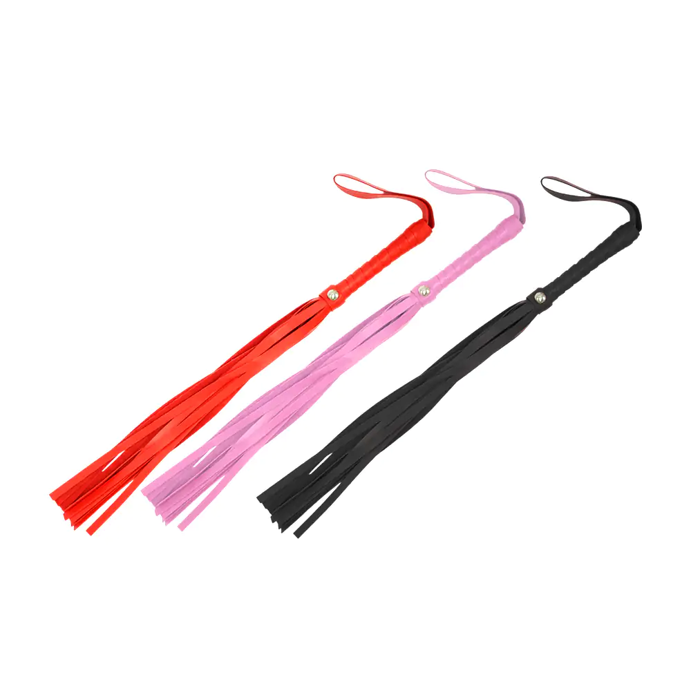 Látigo sexual para bondage de cuero, 46cm + correa, variedad de color…