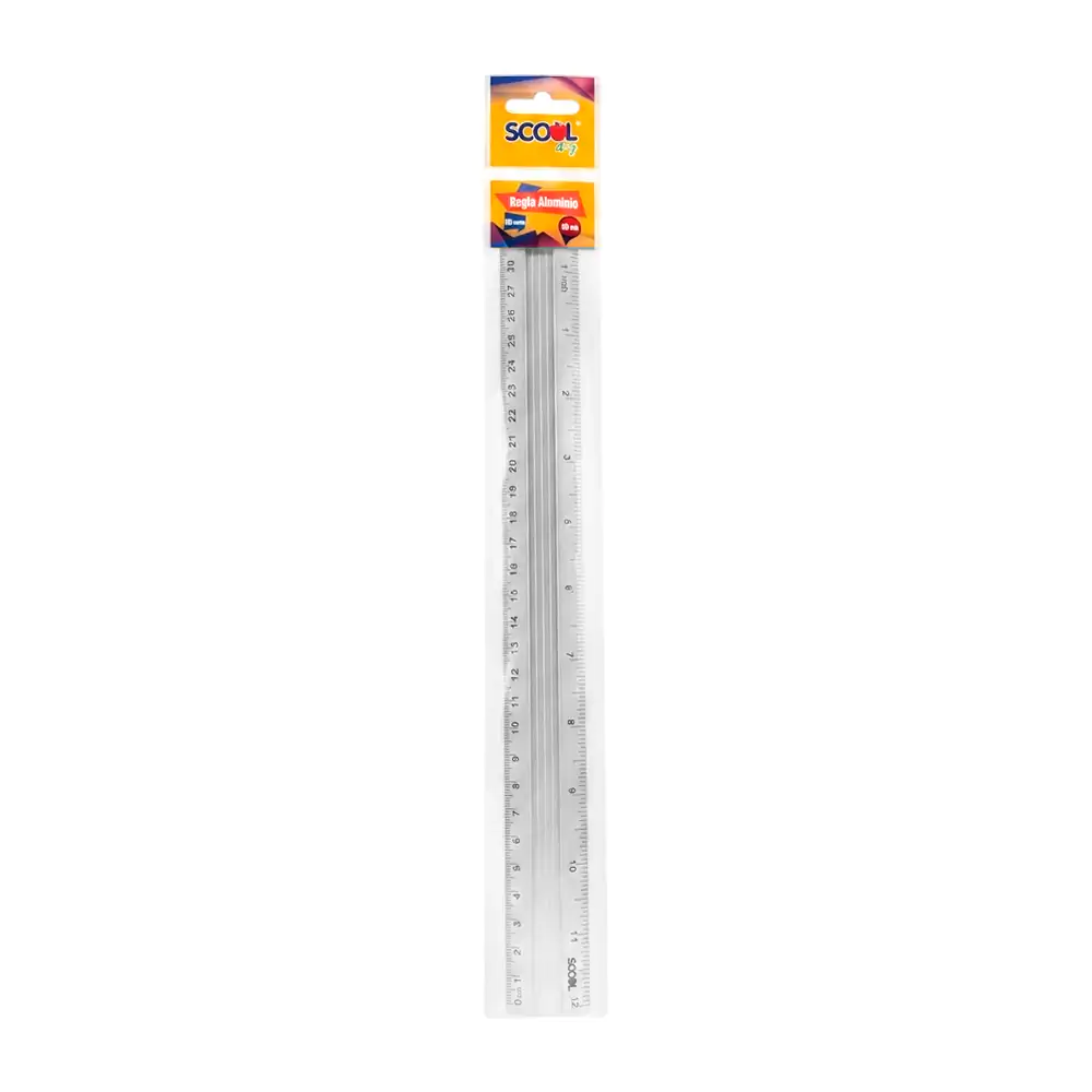 Regla scool de aluminio de 30cm / 2406