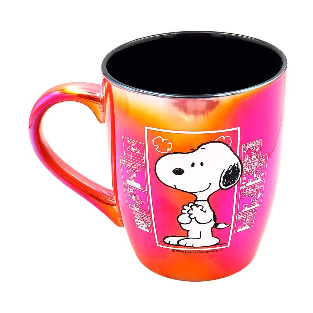 Taza tipo tarro con efecto tornasol, estampado de perrito, 750ml / 24…