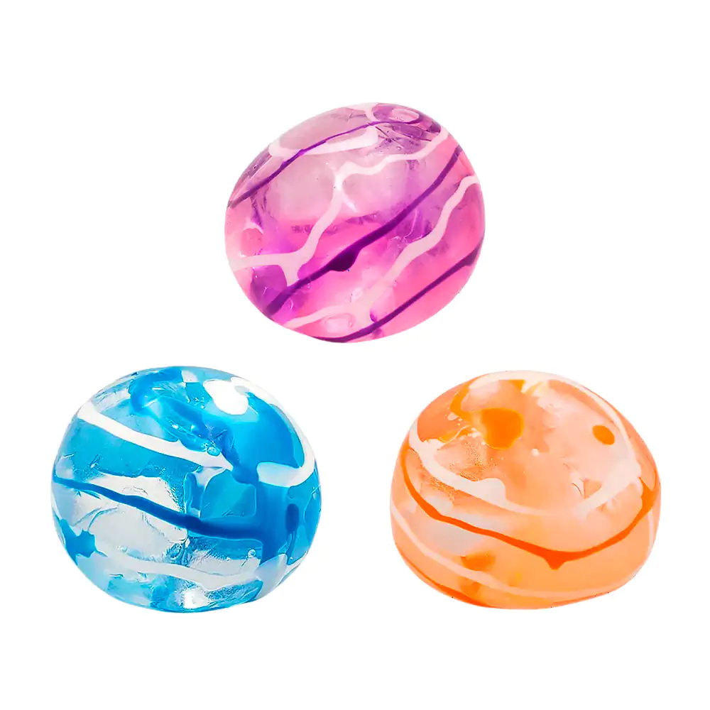 Juguete antiestrés en forma de pelota, color transparente con rayas d…