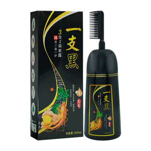 Shampoo con tinte en varios tonos y extracto de jengibre + peine, 500…