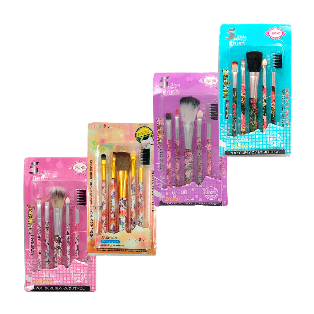 Paquete de 5 brochas para maquillaje con estampado en el mango / the …