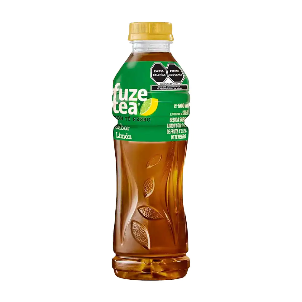 Fuze tea sabor limón con té negro, 600ml / 358885