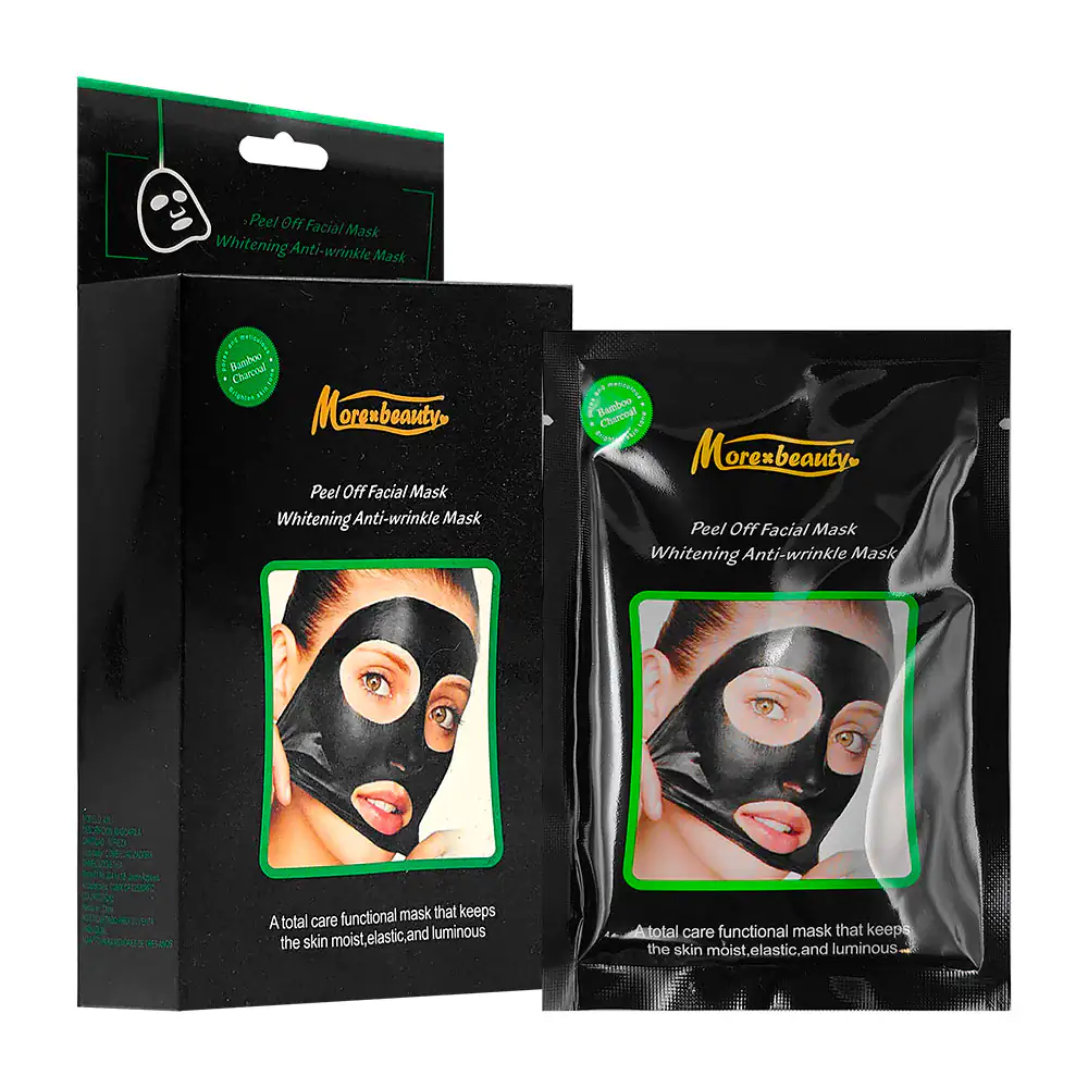 Paquete con 10 mascarillas peel off morexbeauty con carbón activado y…