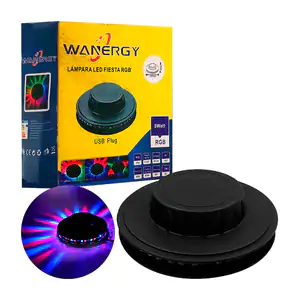 Lámpara led con diseño de plafón con iluminación rgb para fiestas / 4…