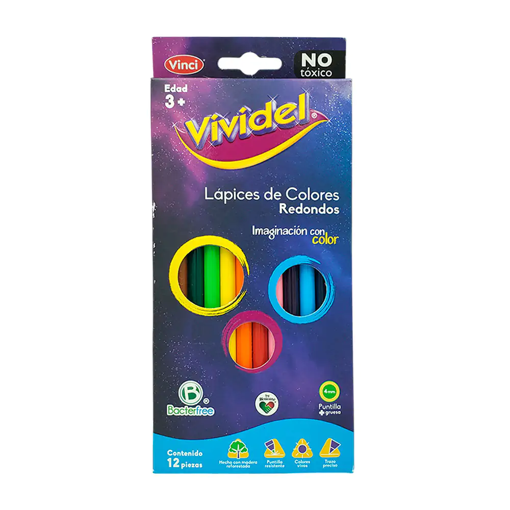 Paquete con 12 colores vividel de madera / 421954