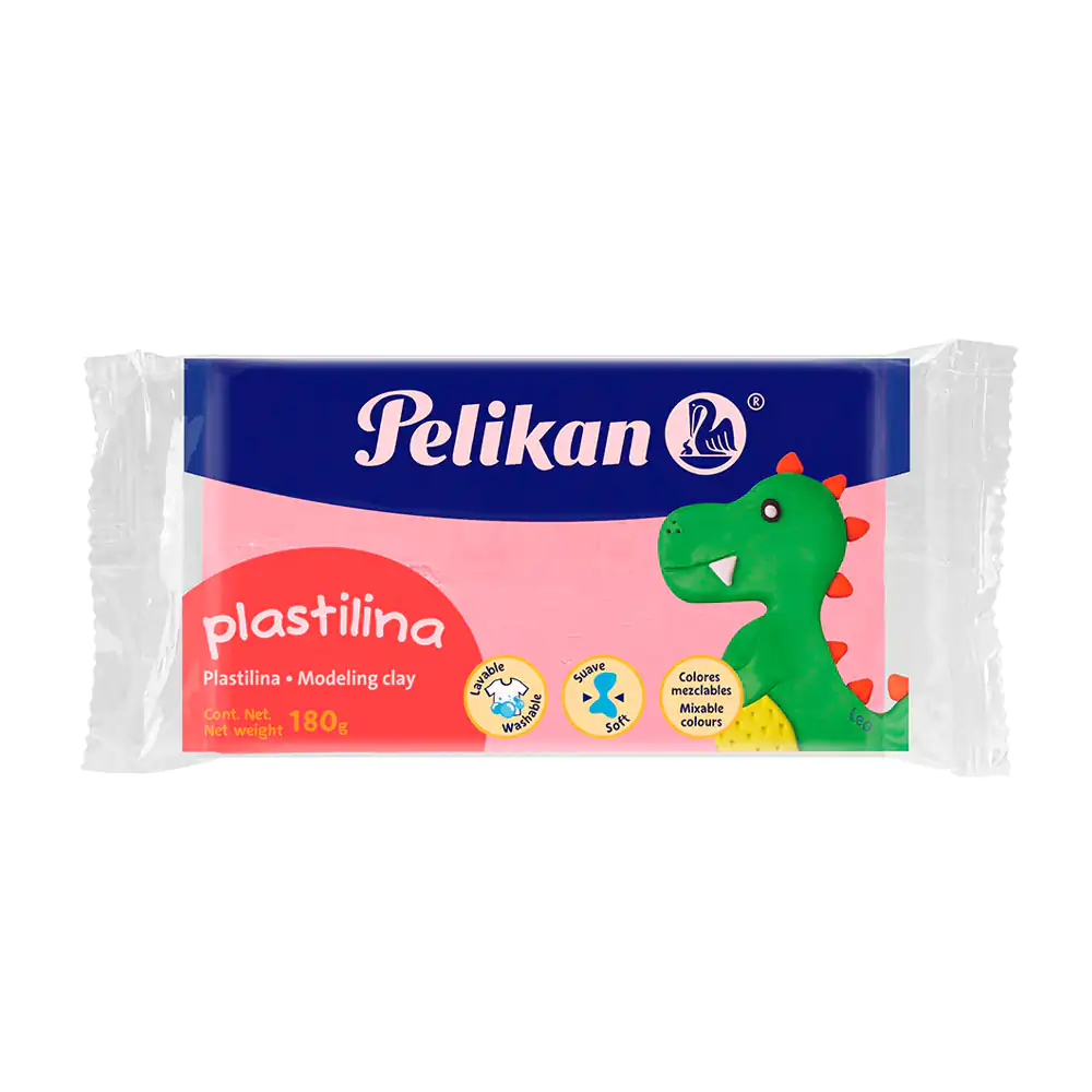 Barra de plastilina pelikan para maqueta de 180g, color rosa claro / …