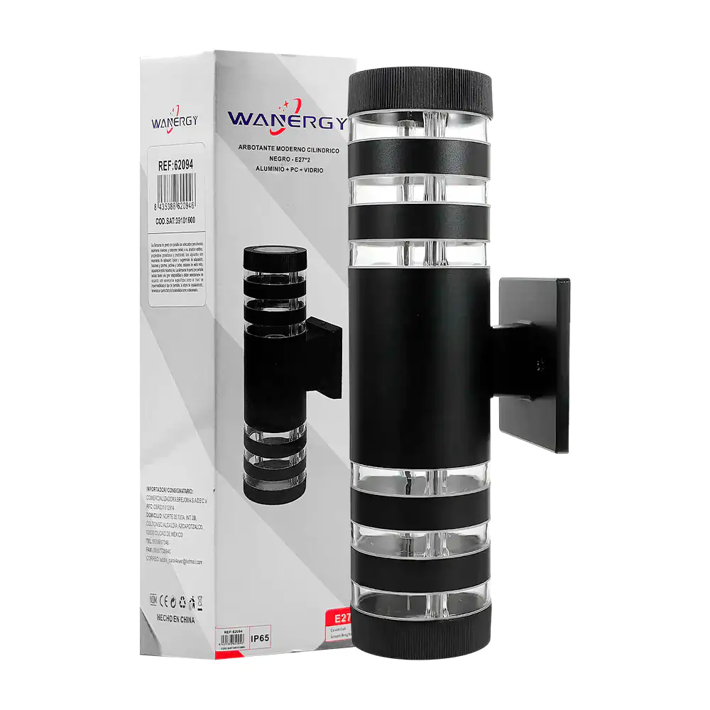 Arbolante moderno cilíndrico de aluminio reforzado con vidrio, 10wx2 …