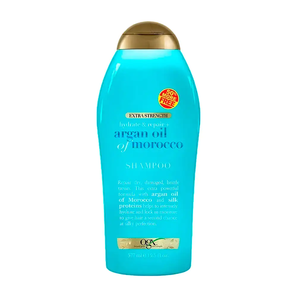 Shampoo ogx de 577ml con extracto de argán para hidratar y reparar el…