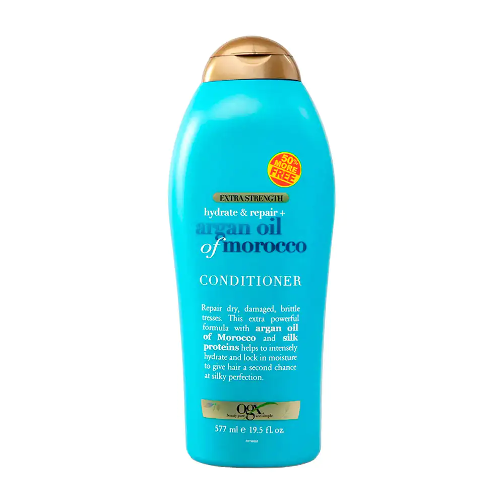 Acondicionador ogx de 577ml con extracto de argán para el cabello mal…