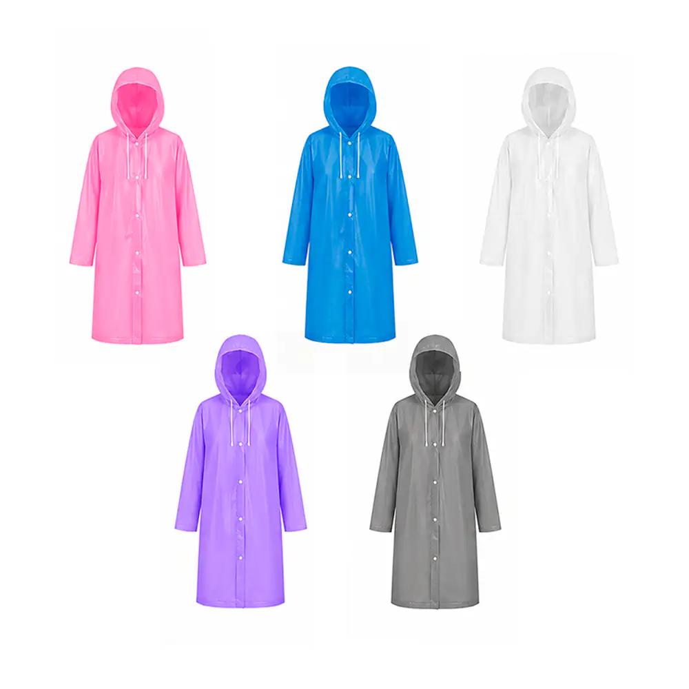 Impermeable para adulto de plástico resistente con botones y capucha …