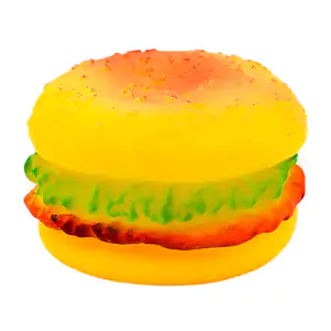 Juguete - mordedera con chifle para mascota en forma de hamburguesa /…