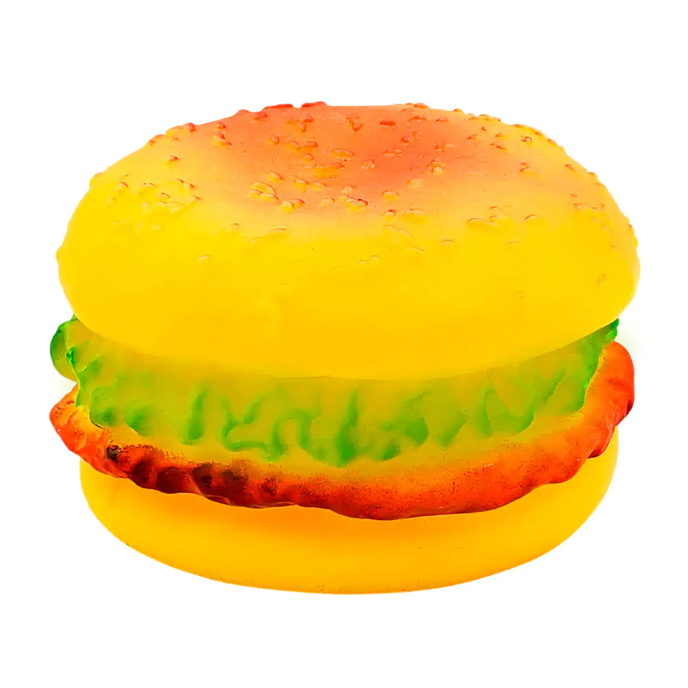 Juguete - mordedera con chifle para mascota en forma de hamburguesa /…