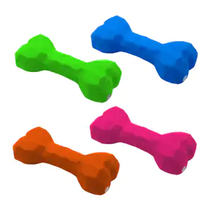 Juguete - mordedera con chifle en forma de hueso con diseño geométric…