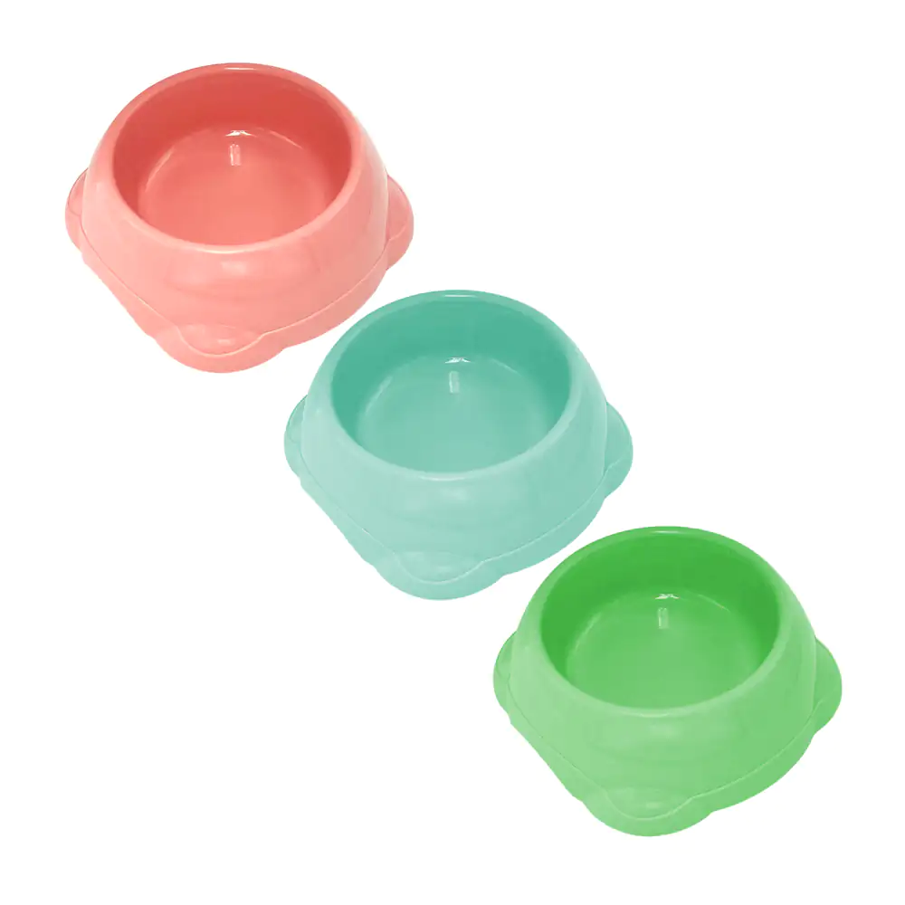 Plato individual de plástico para mascota con base antiderrapante / 7…