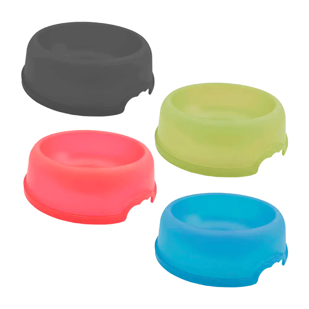 Plato individual de plástico resistente semitransparente para mascota…