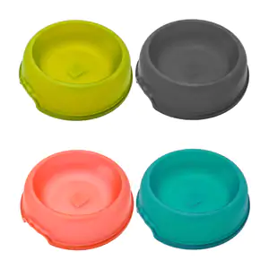 Plato individual redondo de plástico semitransparente para mascota / …