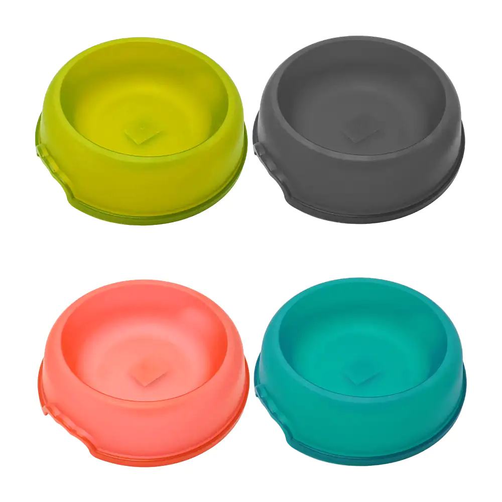 Plato individual redondo de plástico semitransparente para mascota / …