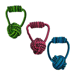 Mordedera de cuerda resistente para mascota en forma de pelota con ag…