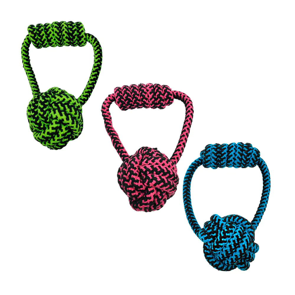 Mordedera de cuerda resistente para mascota en forma de pelota con ag…