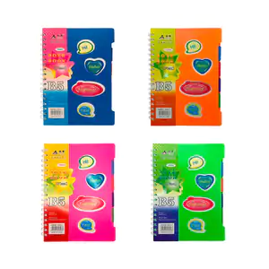 Cuaderno b5 con hojas de raya, espiral doble y separadores, variedad …