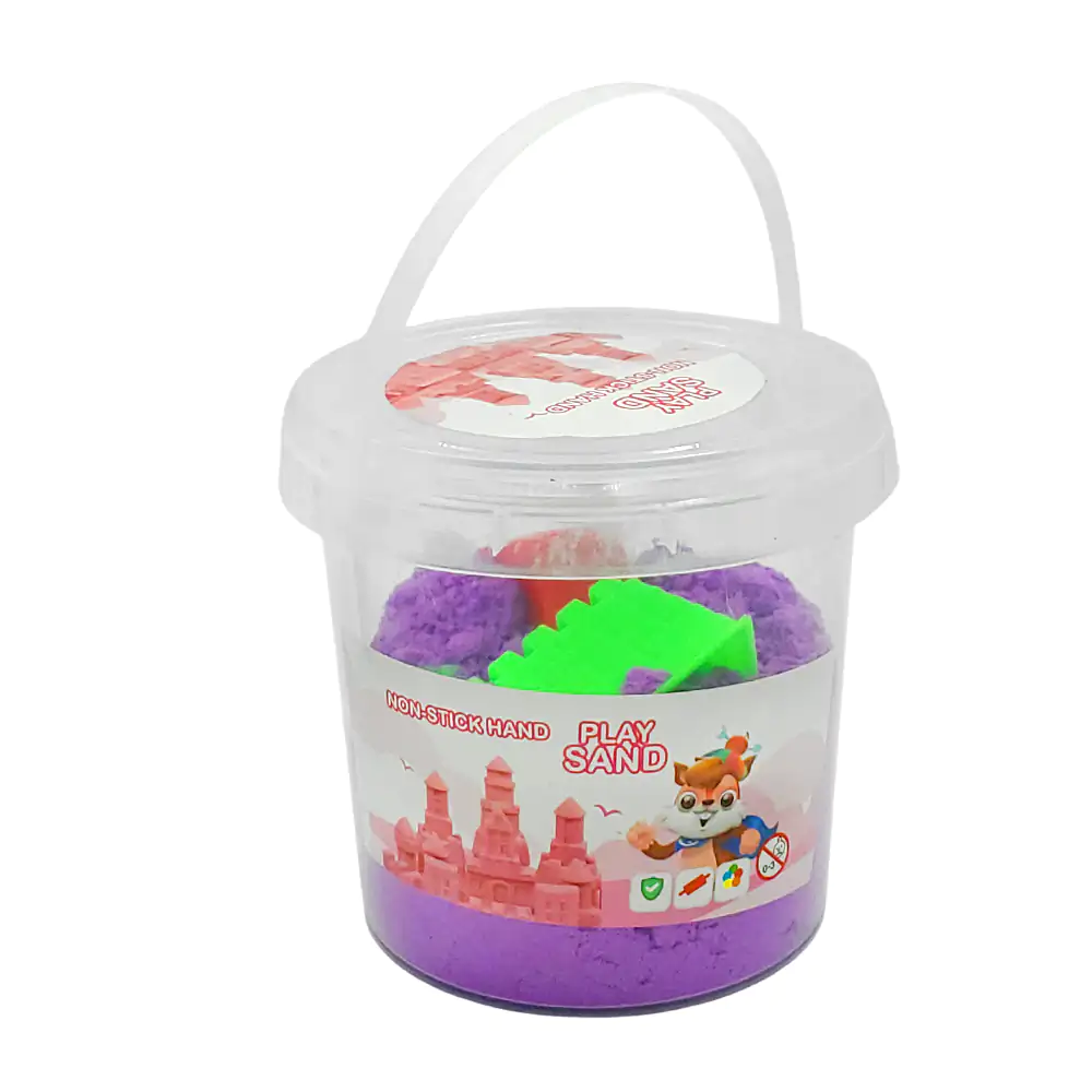 Bote de plástico con arena mágica de textura suave + accesorios / 812…