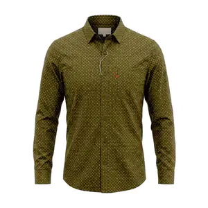 Camisa levis original de vestir, manga larga con estampado de mini fl…