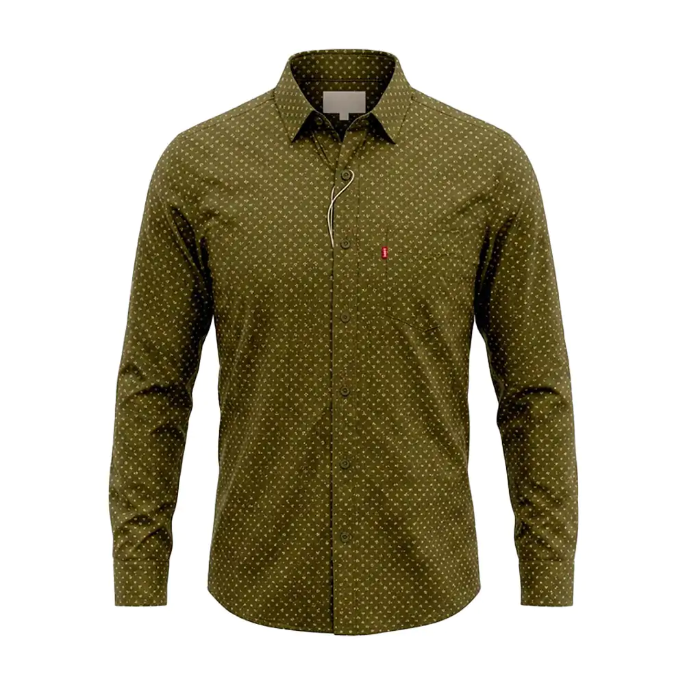 Camisa levis original de vestir, manga larga con estampado de mini fl…