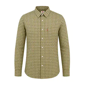 Camisa levis original de vestir mini cuadros en tonos verdes, varieda…