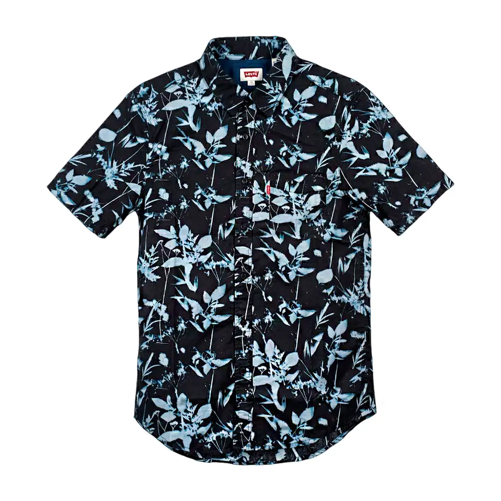Camisa levis original casual, manga corta con estampado de paraíso, v…