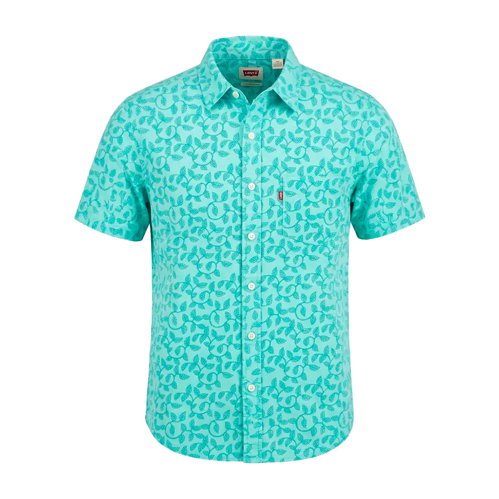 Camisa levis original, manga corta con diseño de plantas, variedad de…