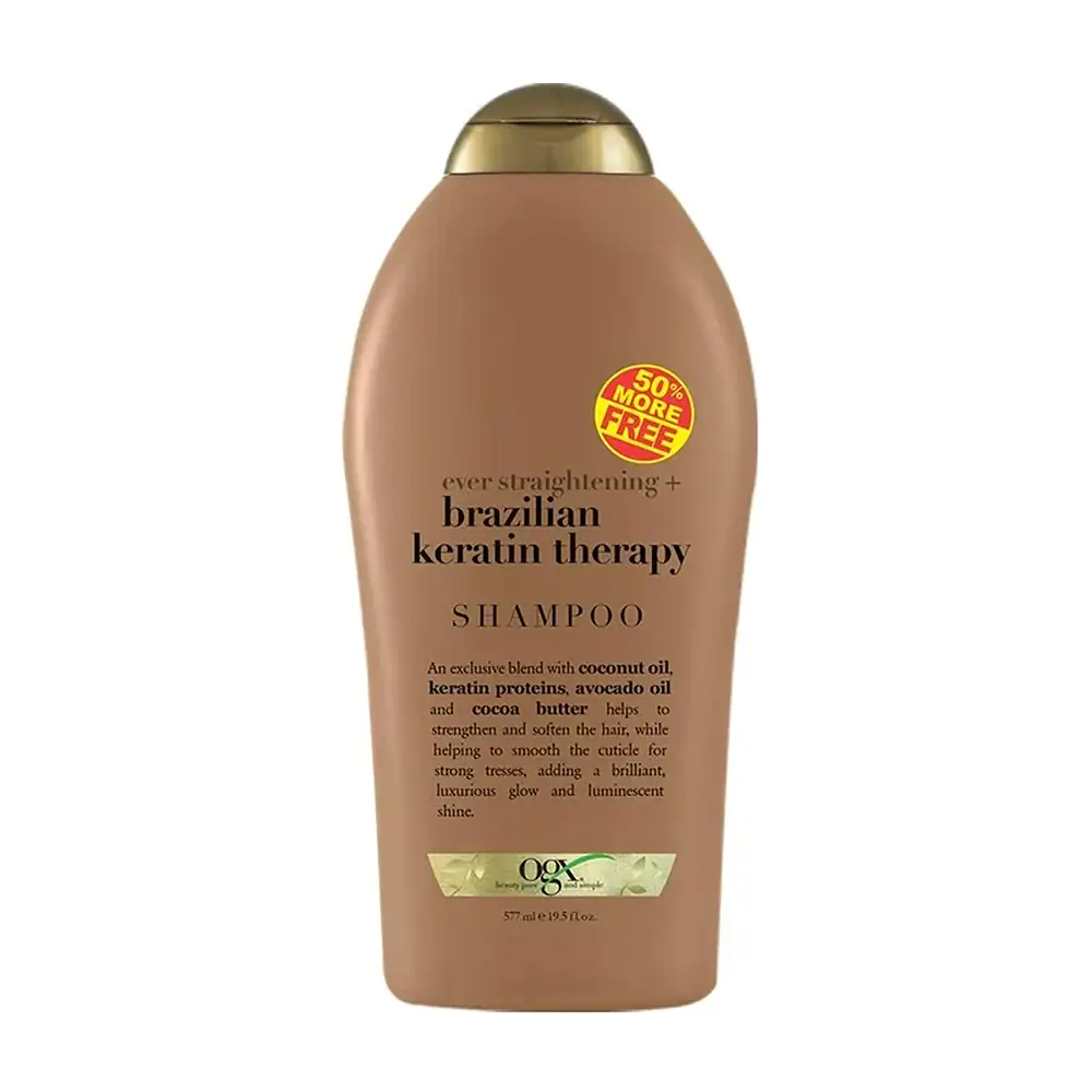 Shampoo ogx de 577ml con extracto de queratina y aceites naturales pa…