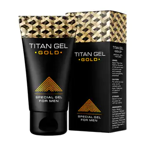 Retardante masculino titan gel dorado, a base de agua con sensación e…