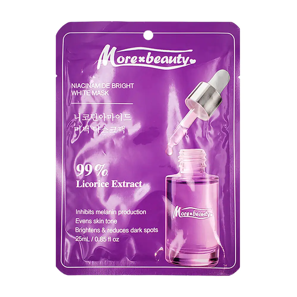 Mascarilla facial morexbeauty 99% licorice extract, niacinamida, 25ml…